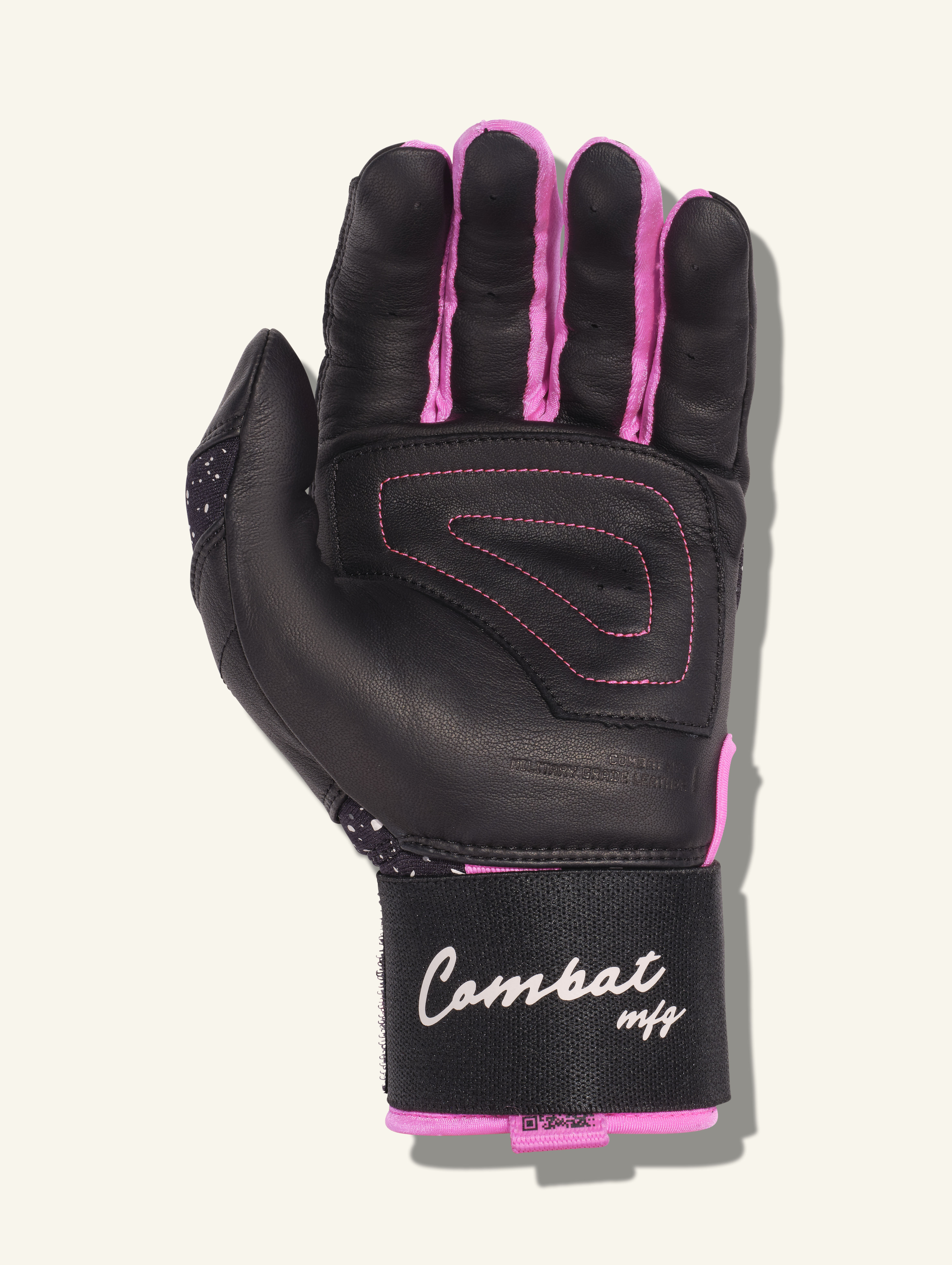 COMBAT MFG Cookie Jar Long Strap Batting Gloves, Black, Adult X-Small