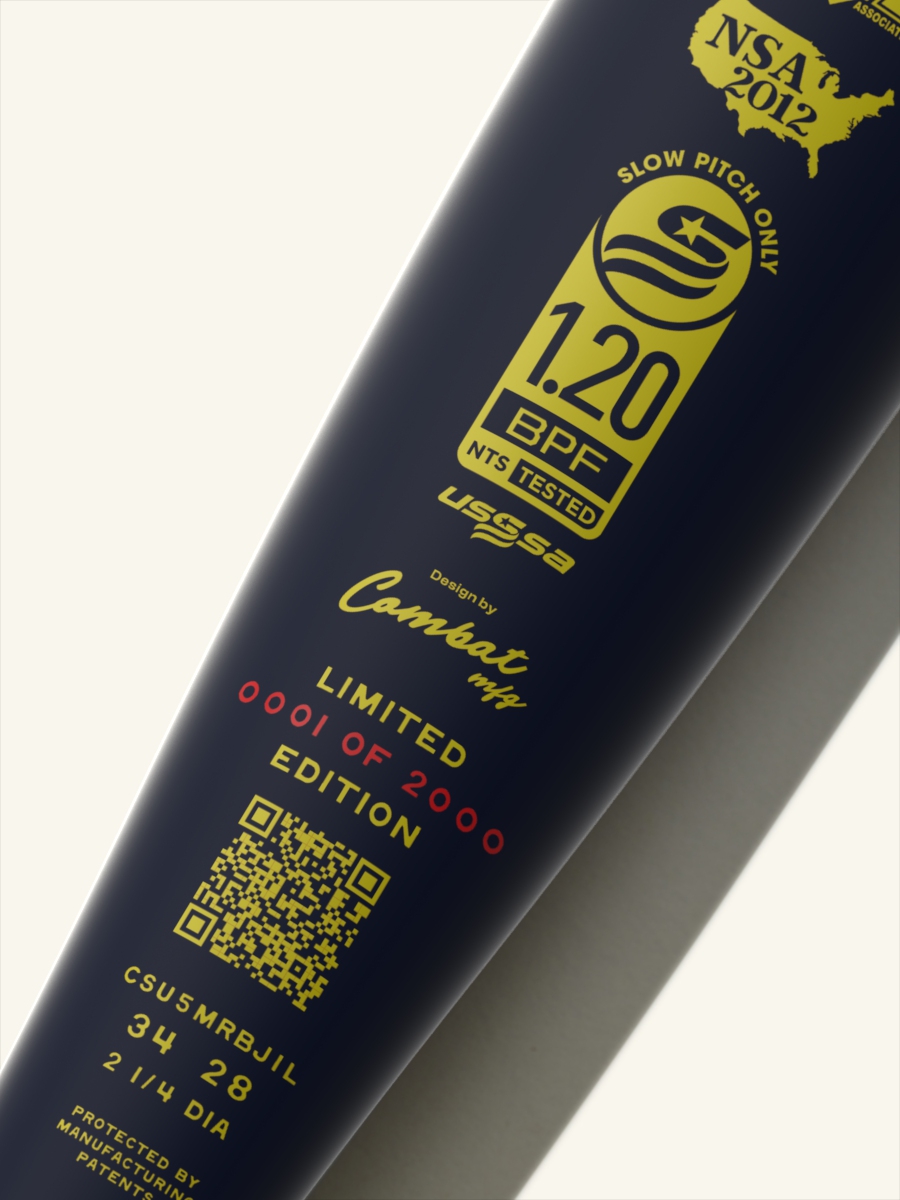 COMBAT MFG SPEC-CR1 Midnight Rodeo Bradley Jones Signature 12.75-INCH Loaded USSSA Slowpitch Bat