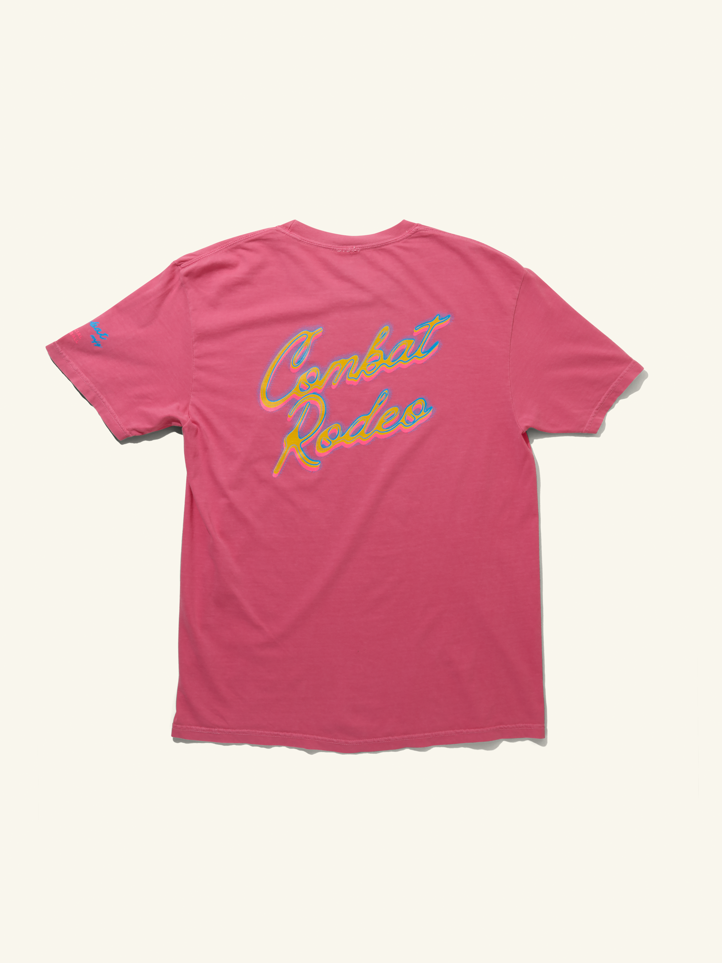 Combat MFG Left Chest Cowboy Neon Tee, Pink