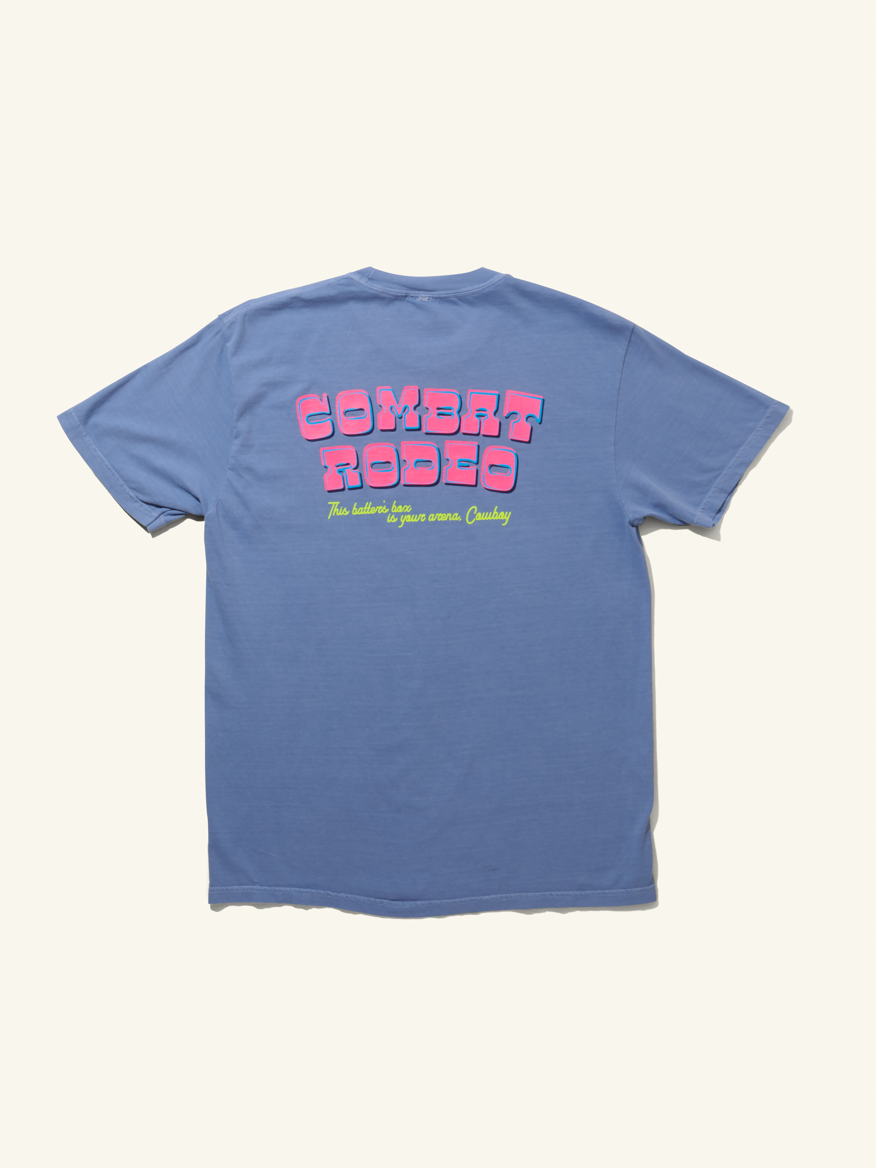 Combat MFG Neon Bull Outline Tee, Blue