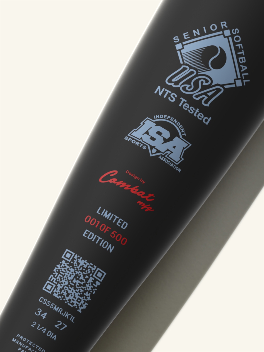 COMBAT MFG SPEC-XR1 Midnight Rodeo Jason Kendrick Signature 12.75-INCH Loaded SSUSA Slowpitch Bat