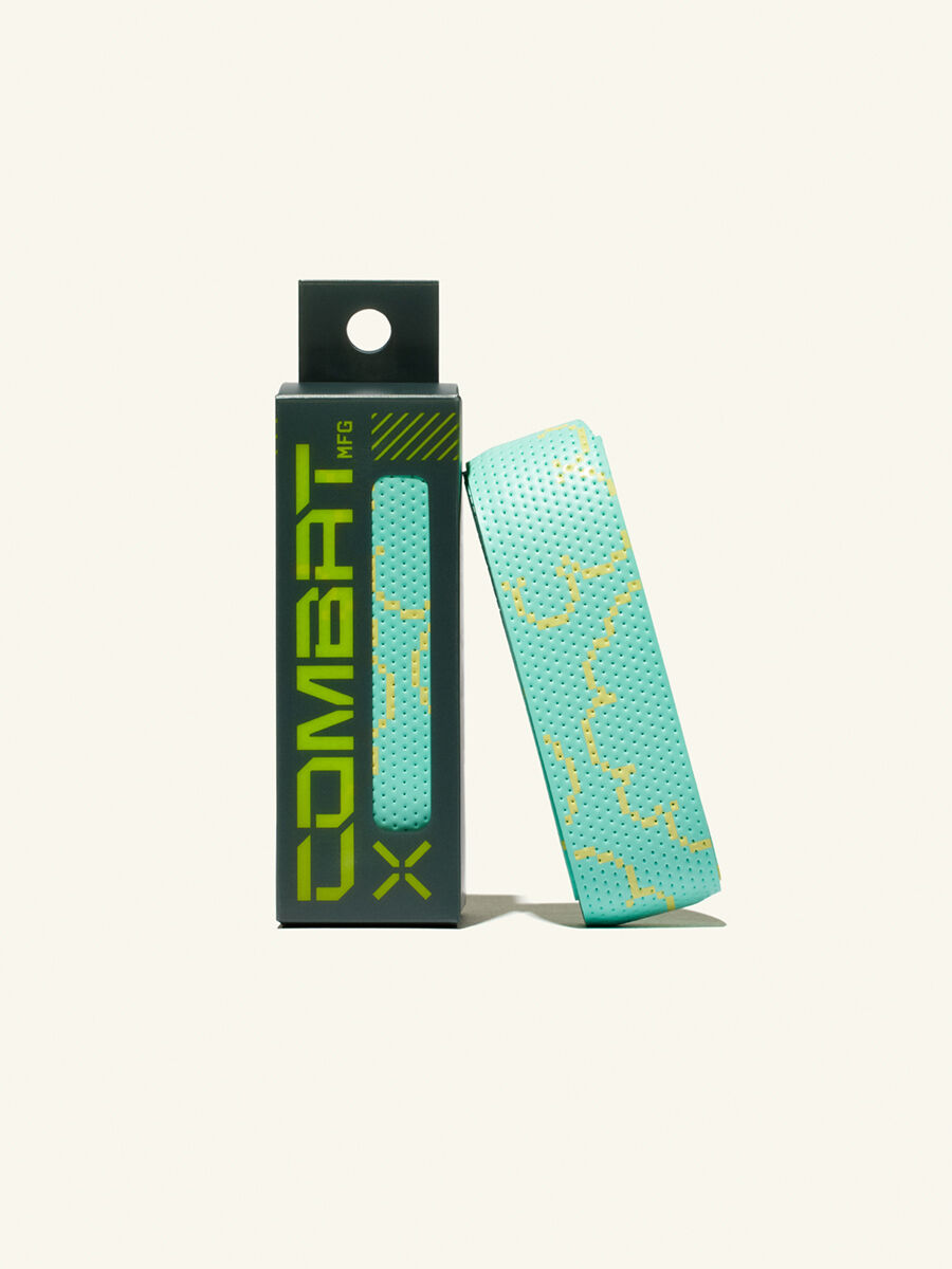 COMBAT MFG Ultra-Perforated Bat Grip, 1.2mm, Mint/Optic Yellow