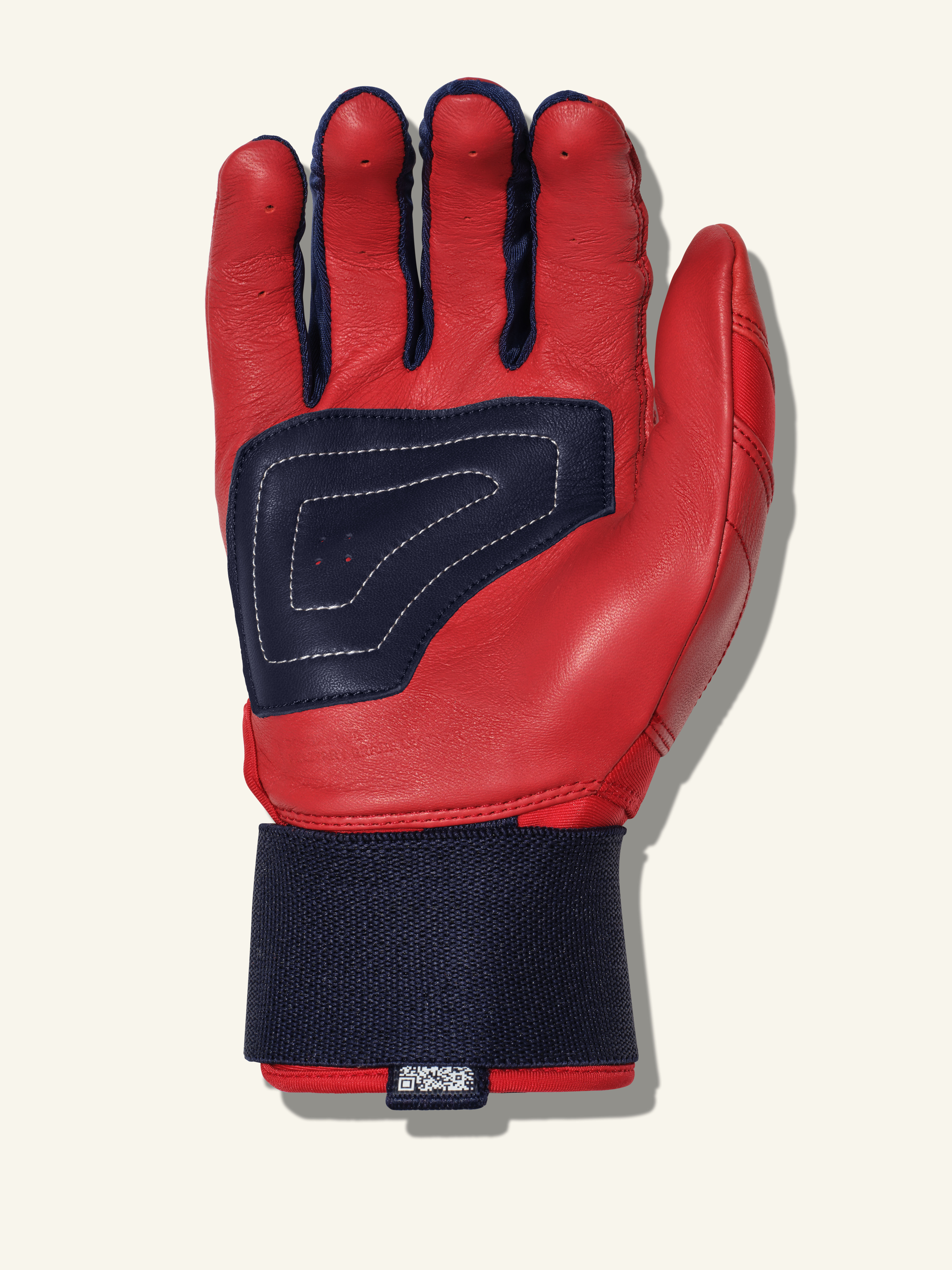 COMBAT MFG Ying Yang Long Strap Batting Gloves, Navy/Red, X-Small