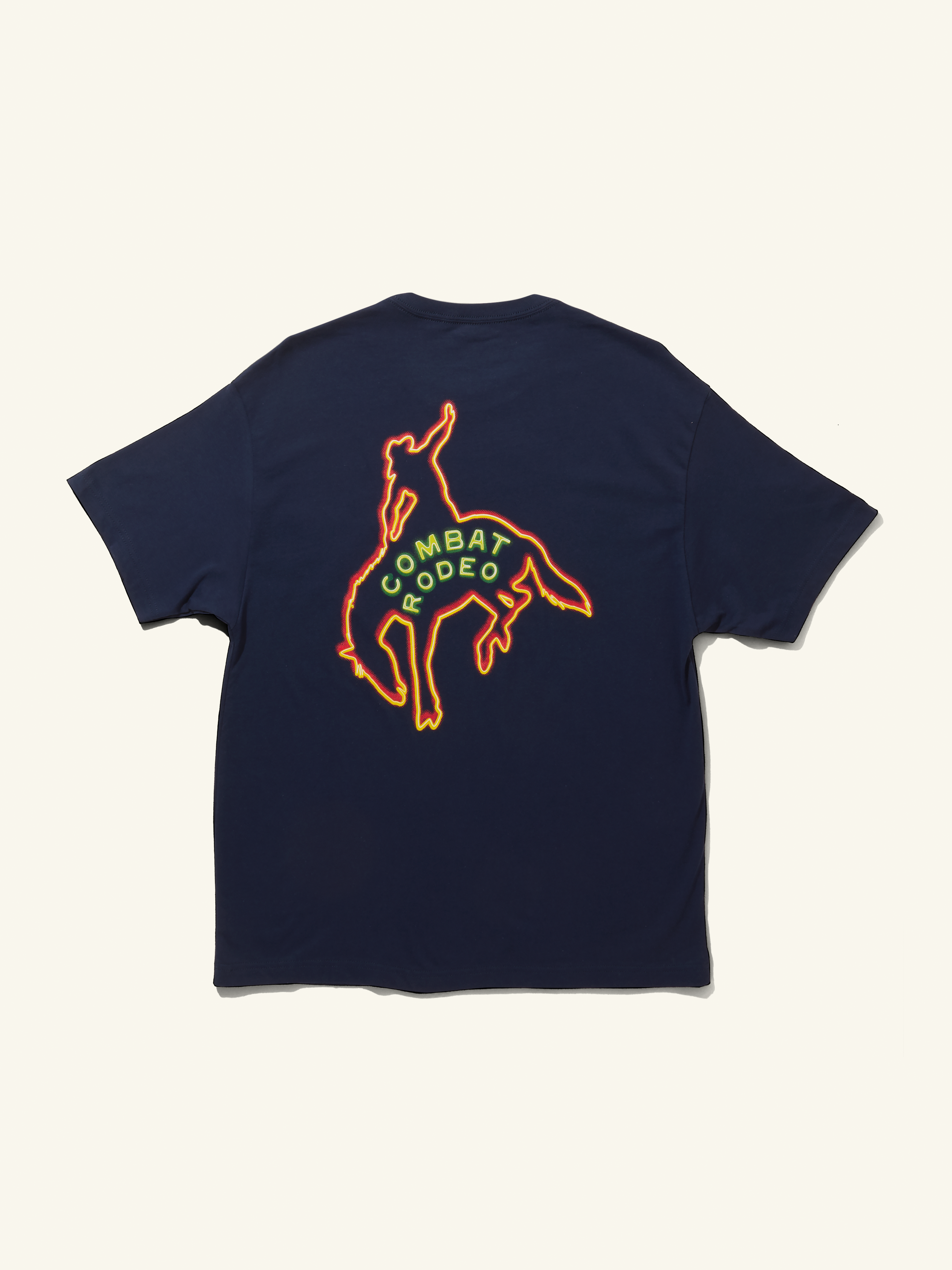 Combat MFG Horse & Cowboy Silhouette Tee, Navy
