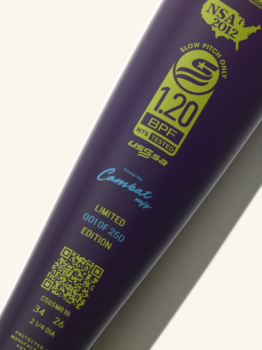 COMBAT MFG SPEC-CR1 Midnight Rodeo 13-INCH Balanced USSSA Slowpitch Bat