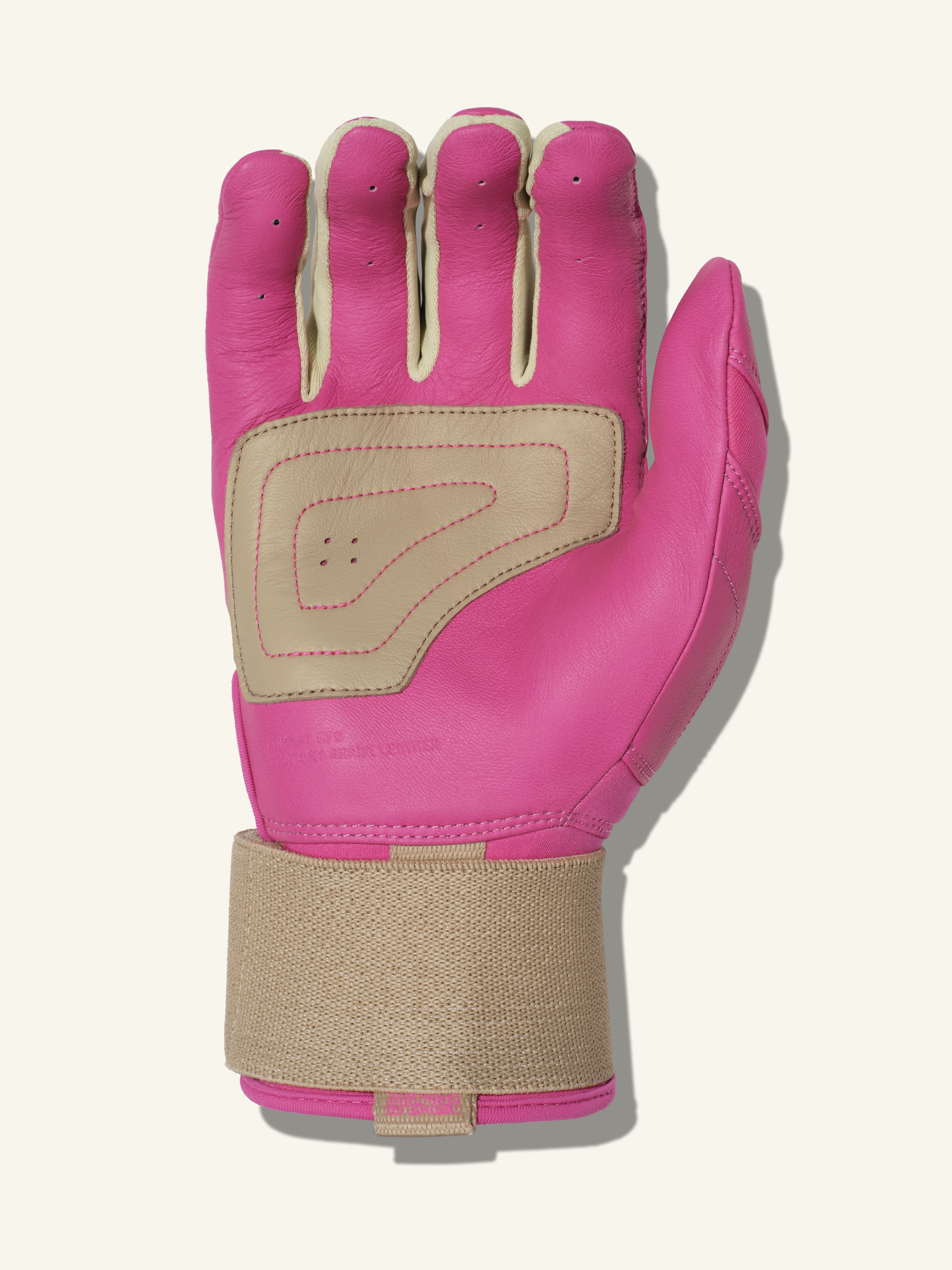 COMBAT MFG Ying Yang Long Strap Batting Gloves, Sand/Pink, XX-Large