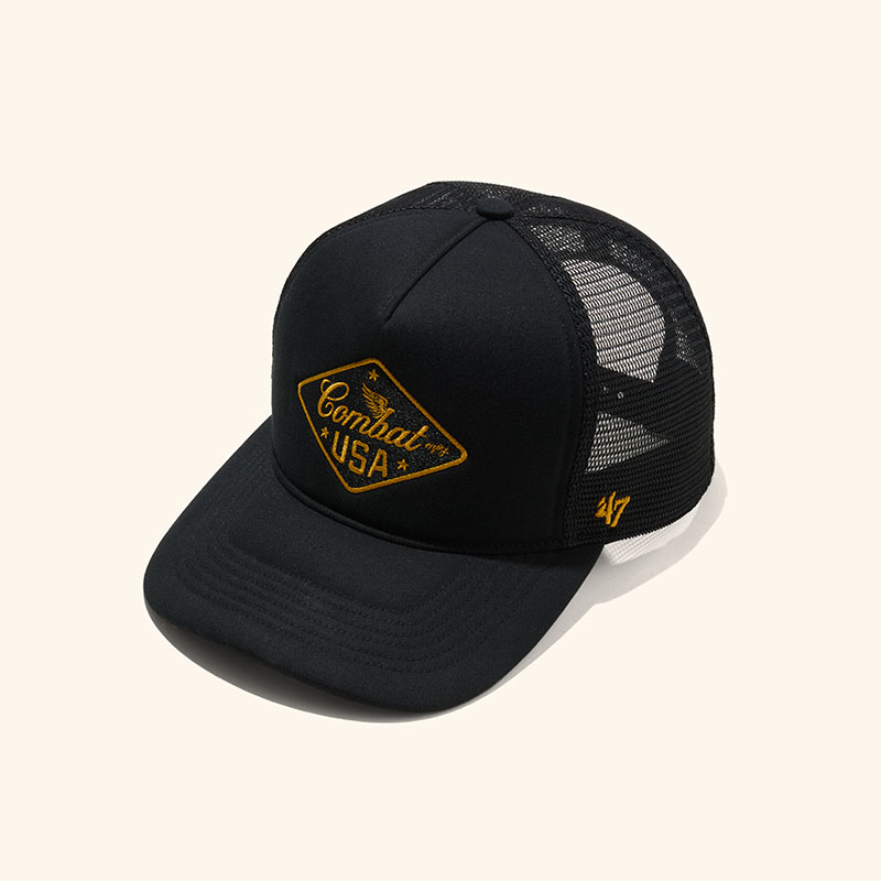 Combat MFG Steel Horses USA Patch '47 Hat, Black