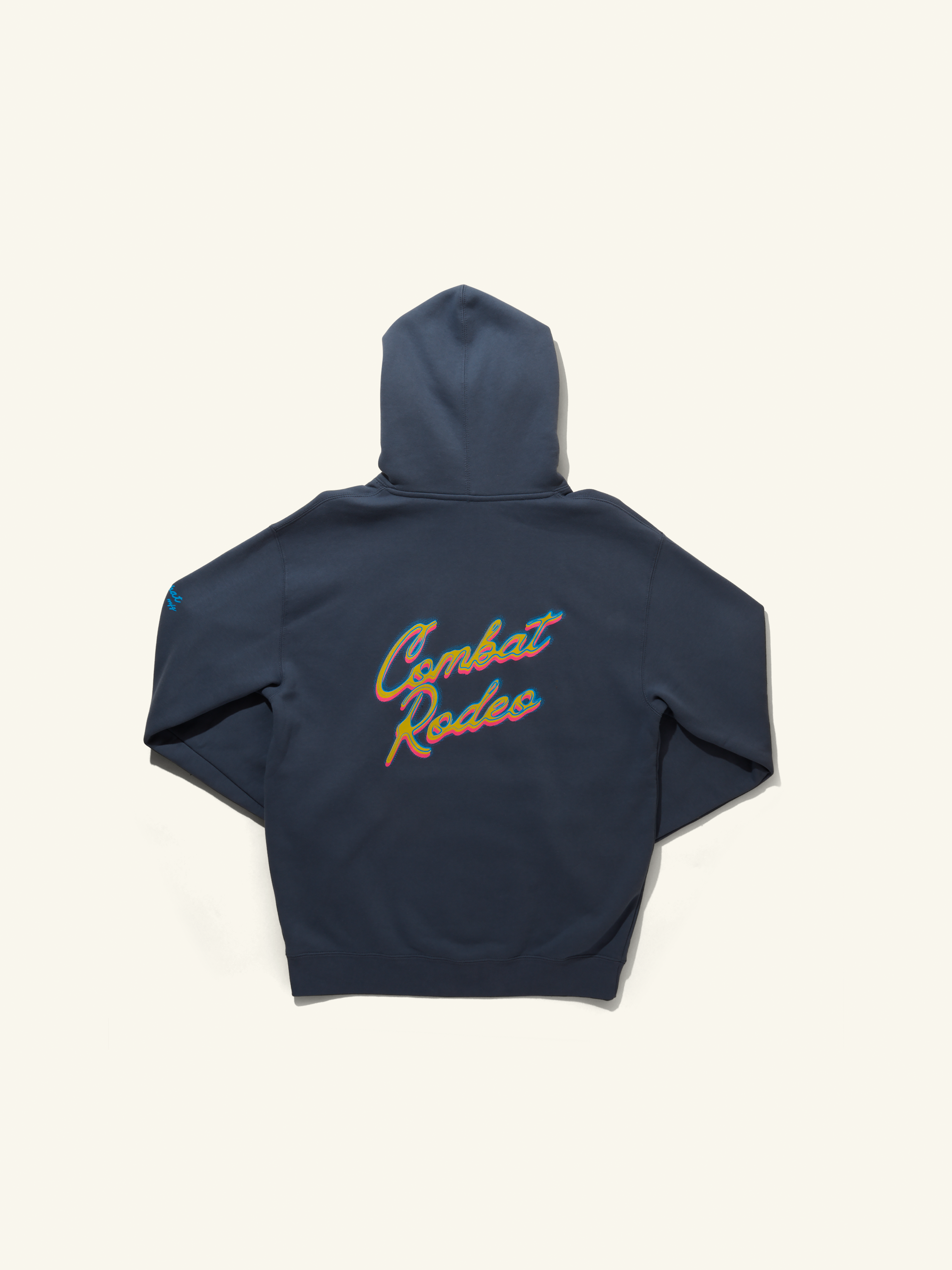 Combat MFG Left Chest Cowboy Neon Hoodie, Blue