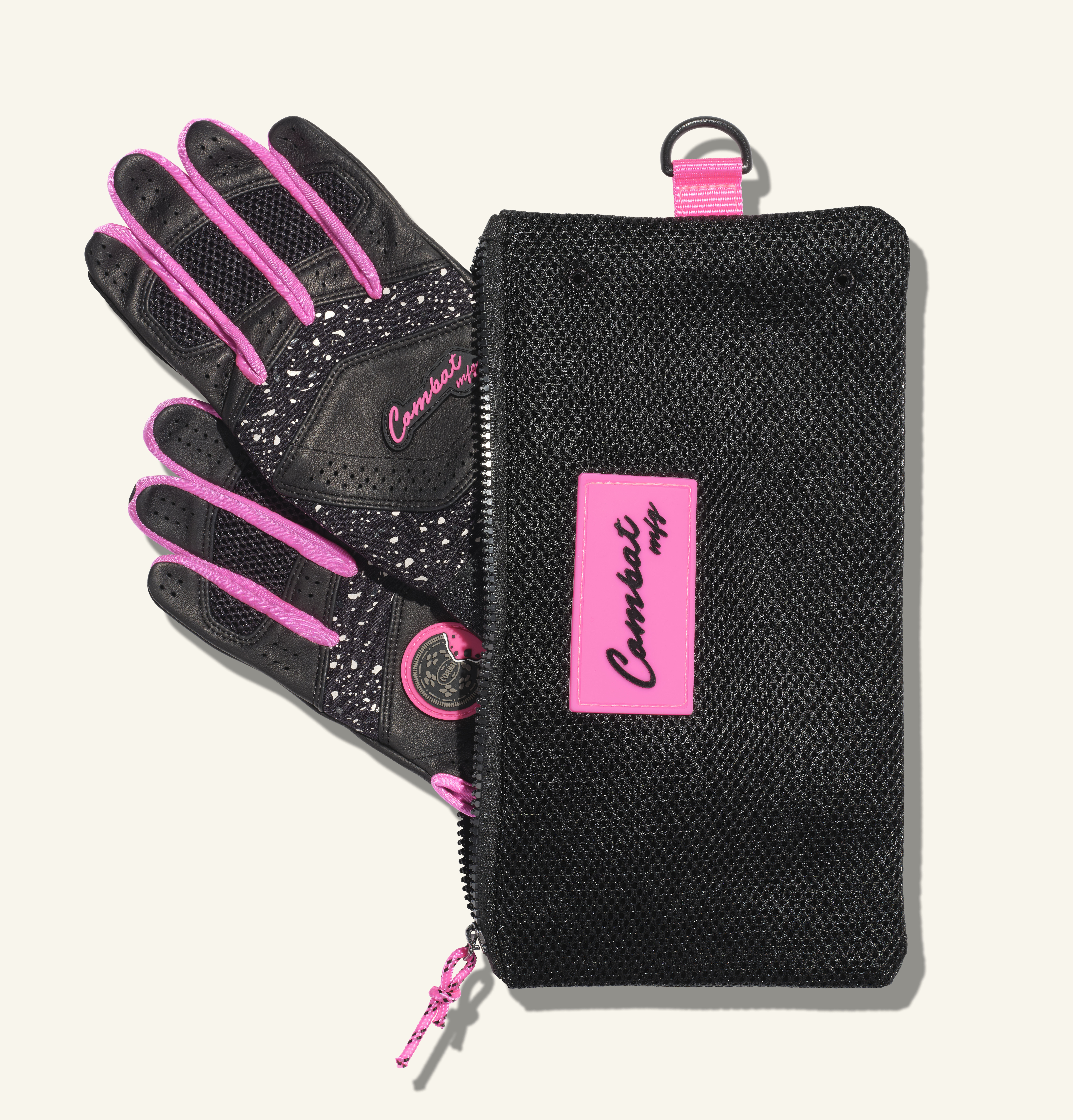 COMBAT MFG Cookie Jar Long Strap Batting Gloves, Black, Adult X-Small