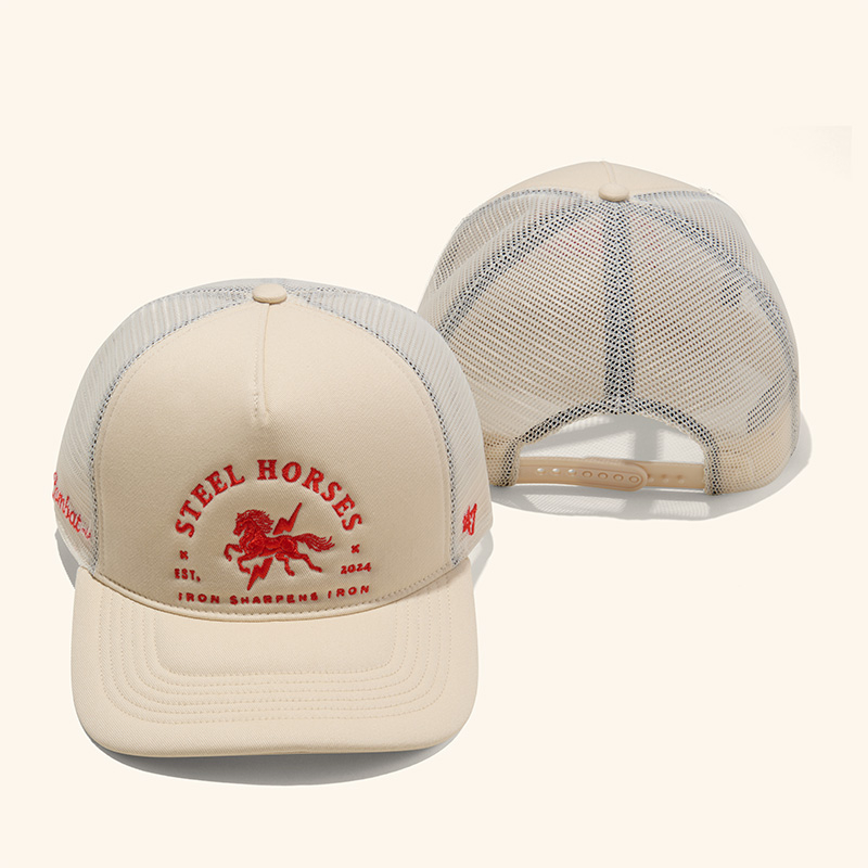 Combat MFG Steel Horses Patch '47 Hat, Cream