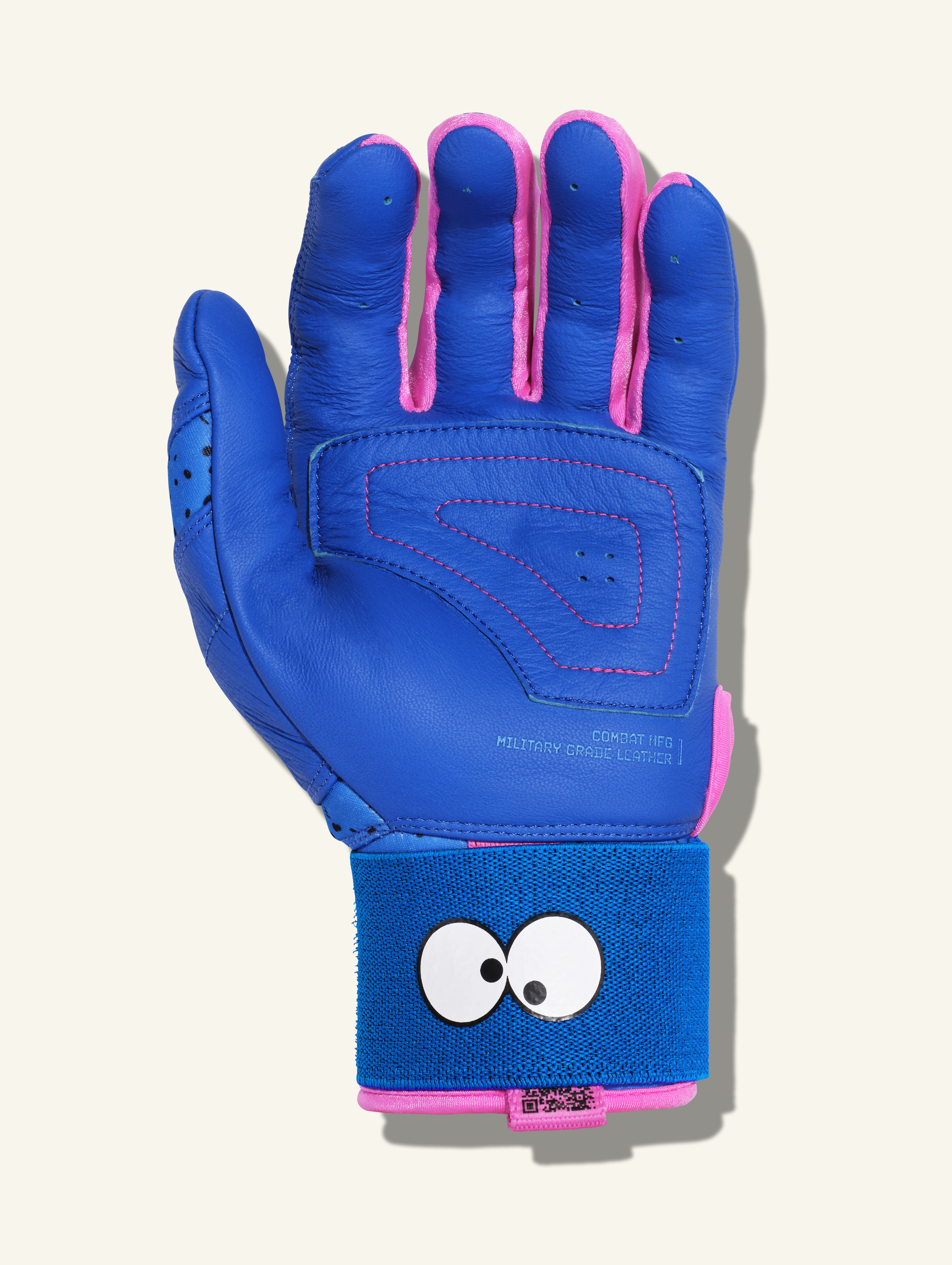 COMBAT MFG Cookie Jar Long Strap Batting Gloves, Royal, Adult X-Small