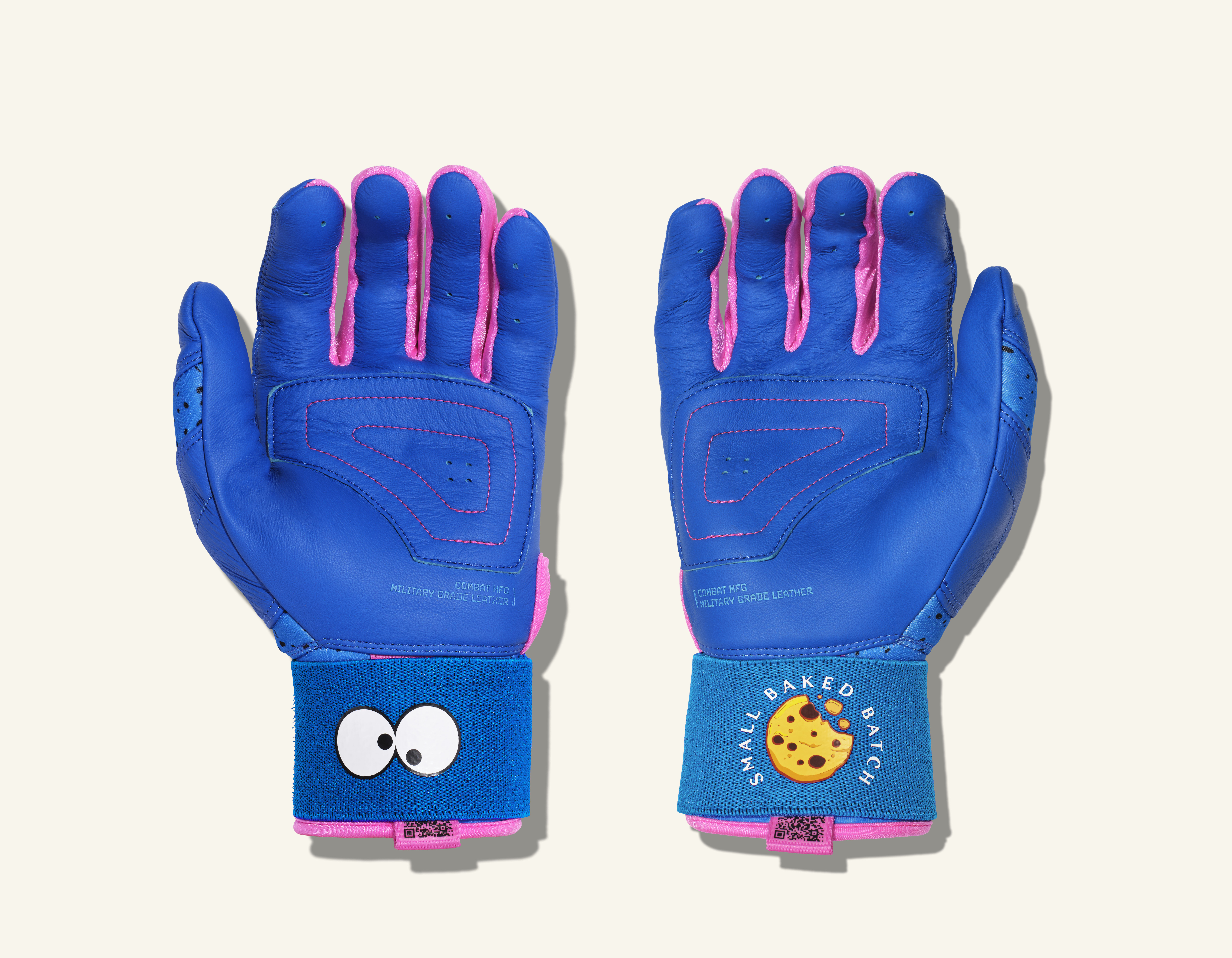 COMBAT MFG Cookie Jar Long Strap Batting Gloves, Royal, Adult X-Small