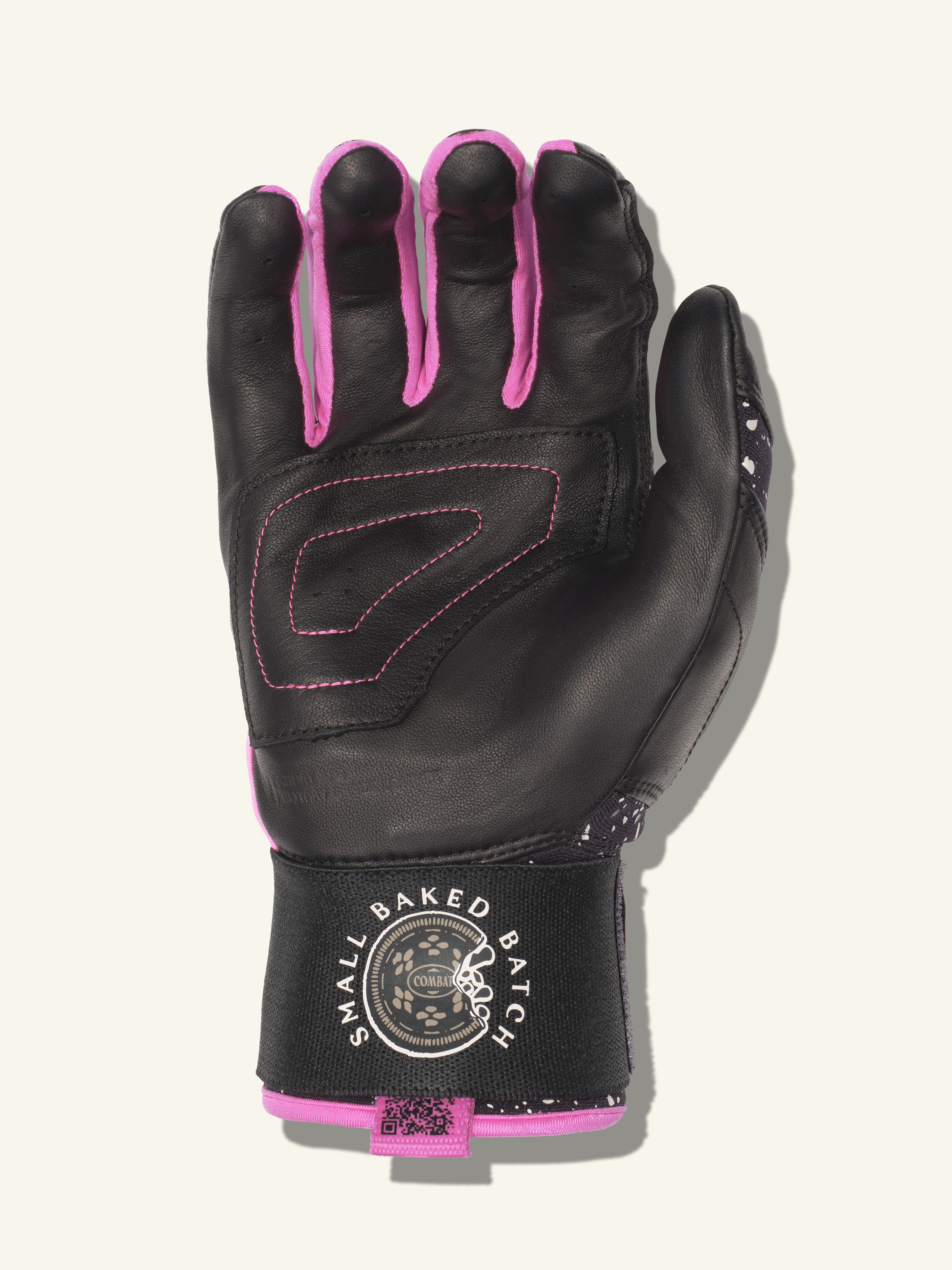 COMBAT MFG Cookie Jar Long Strap Batting Gloves, Black, Adult X-Small